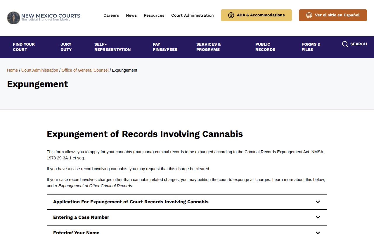 Lea County expungement record information from New Mexico Courts